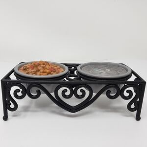 Our Generation By Battat Dog Food Water Black Stand Toy